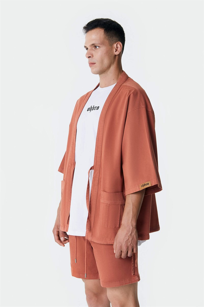 Kot Kimono Ceket - Kiremit