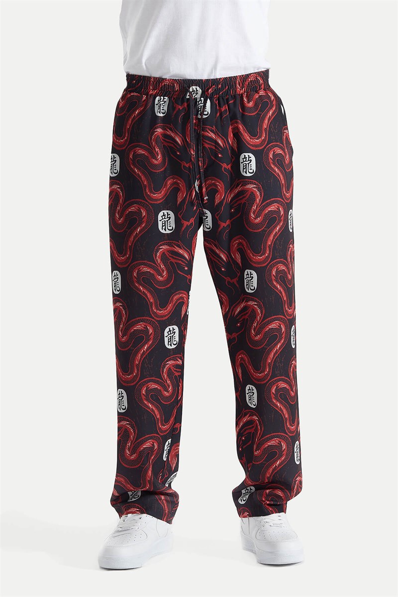 Desenli Sokak Pijaması - KırmızıEjder